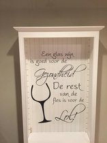 Muursticker Een glas wijn