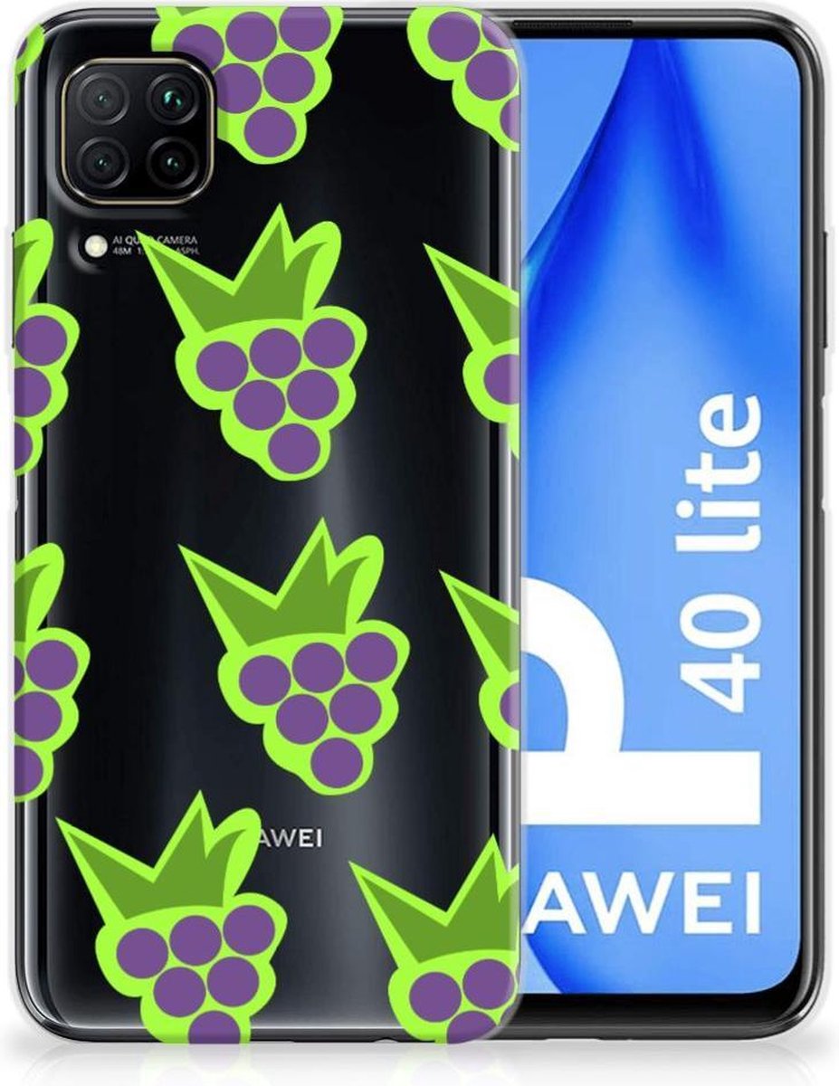 Huawei P40 Lite Siliconen Case Druiven