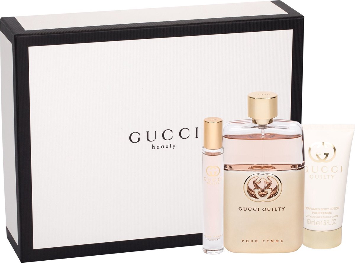 Goedkoopste Gucci Guilty Pour Femme Set - Edp 90 ml Bl 50 ml Edp 7,4 ml