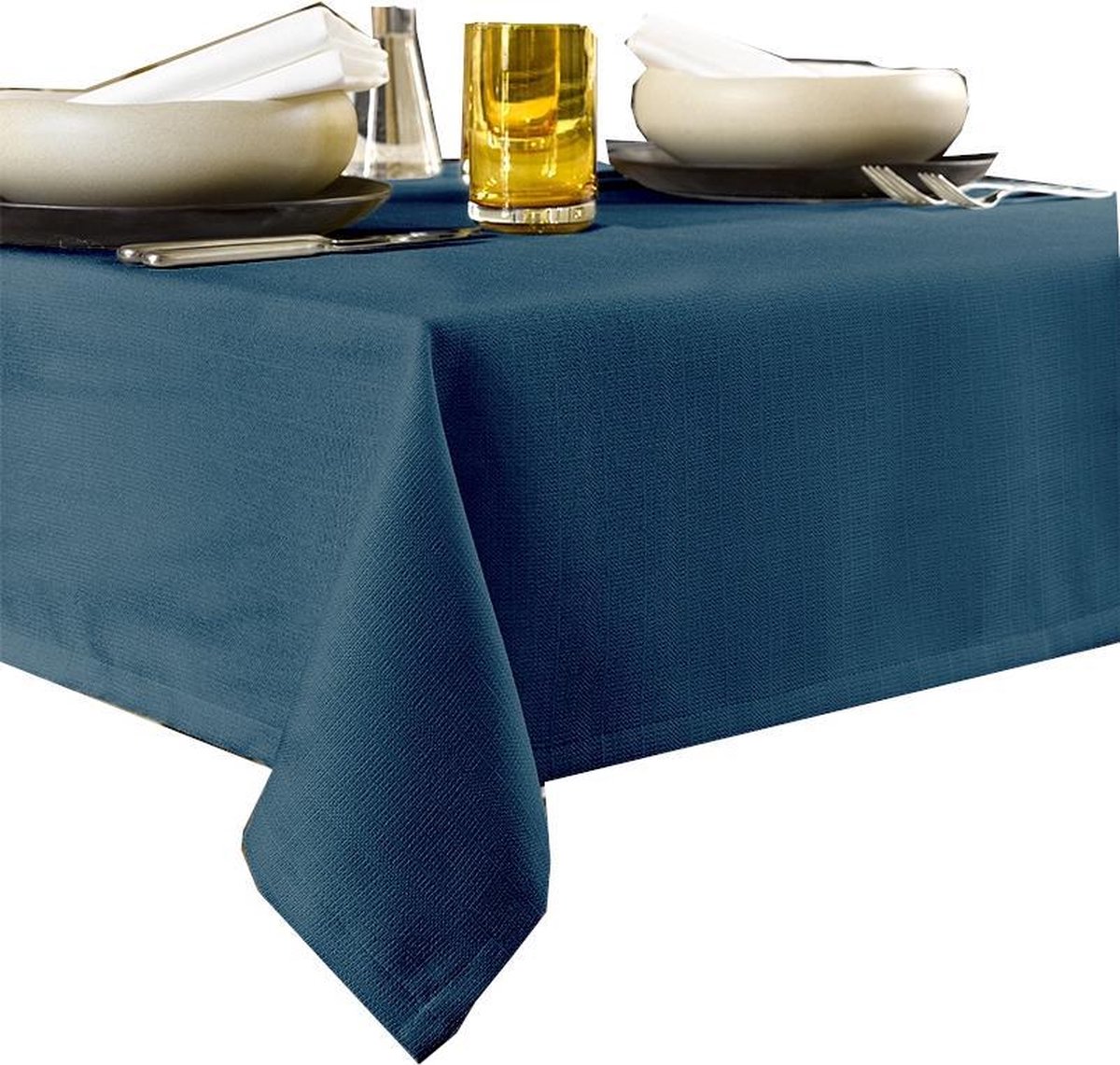 De Witte Lietaer Tafellaken Gibson 145x360 Cm Polyester Donkerblauw