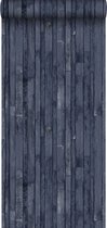 Papier peint intissé HD chutes de bois bleu foncé - 138814 de ESTAhome