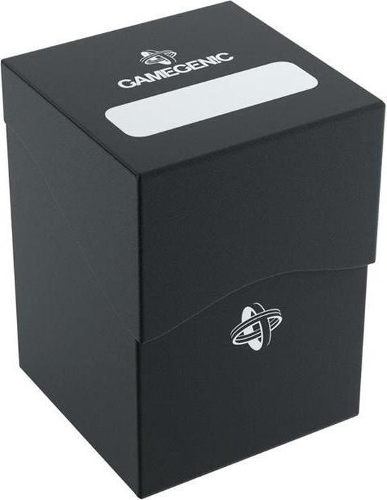 Zwarte deckbox met een golvend deksel en een logo op de voorkant. 'GAMEGENIC' is zichtbaar.