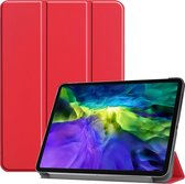 Tablet hoes geschikt voor iPad Pro 11 (2020) - Tri-Fold Book Case - Rood