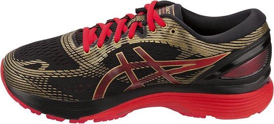 Asics Gel-Nimbus 21 hardloopschoenen heren zwart/rood Asics Gel-Nimbus 21 hardloopschoenen heren zwart/rood