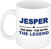 Jesper The man, The myth the legend cadeau koffie mok / thee beker 300 ml