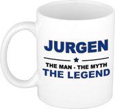 Jurgen The man, The myth the legend cadeau koffie mok / thee beker 300 ml