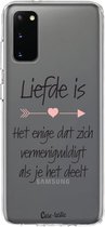 Casetastic Samsung Galaxy S20 4G/5G Hoesje - Softcover Hoesje met Design - Liefde is Print