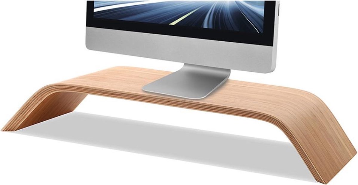 SAMDI Design bamboe houten monitor verhoging standaard iMac scherm