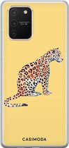 Samsung S10 Lite hoesje siliconen - Leo wild | Samsung Galaxy S10 Lite case | geel | TPU backcover transparant