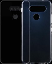 Voor LG Q70 0,75 mm ultradunne transparante TPU zachte beschermhoes