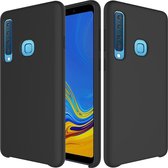 Effen kleur Vloeibare siliconen valbestendige beschermhoes voor Samsung Galaxy A9 (2018) / A9s (zwart)