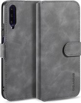 Voor Huawei Y9s / Honor 9X Pro / 9X DG.MING Retro Oil Side Horizontal Flip Case met houder & kaartsleuven & portemonnee (grijs)