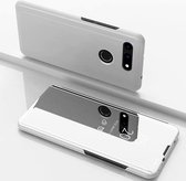 Galvaniseren spiegel horizontale flip lederen case voor Huawei View 20, met houder (zilver)