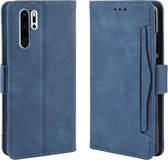 Wallet Style Skin Feel Calf Pattern lederen tas voor Huawei P30 Pro, met apart kaartslot (blauw)