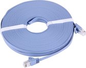 CAT6 Ultradunne platte Ethernet-netwerk LAN-kabel, lengte: 20 m (blauw)