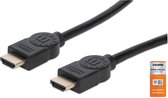 Manhattan 354837 HDMI-kabel HDMI Aansluitkabel HDMI-A-stekker, HDMI-A-stekker 1.00 m Zwart Audio Return Channel (ARC),