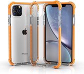 bumper shock case geschikt voor Apple iPhone 11 Pro - oranje + glazen screen protector