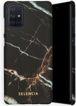 Selencia Maya Fashion Backcover Samsung Galaxy A71 hoesje - Marble Black