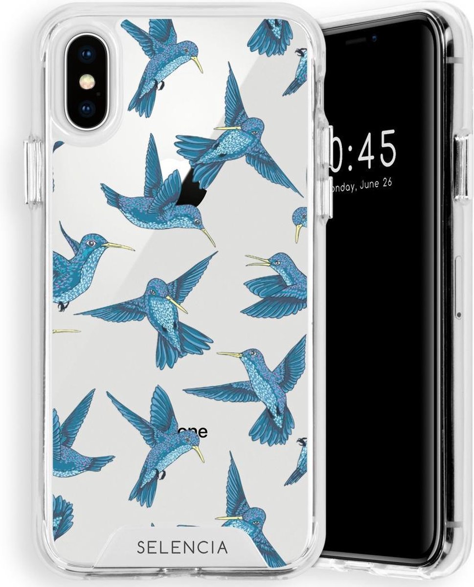 Selencia Zarya Fashion Extra Beschermende Backcover iPhone Xs / X hoesje - Birds