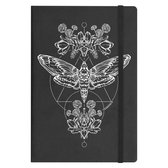 Grindstore Notitieboek Death Head Moth Black A5 Hard Cover Zwart