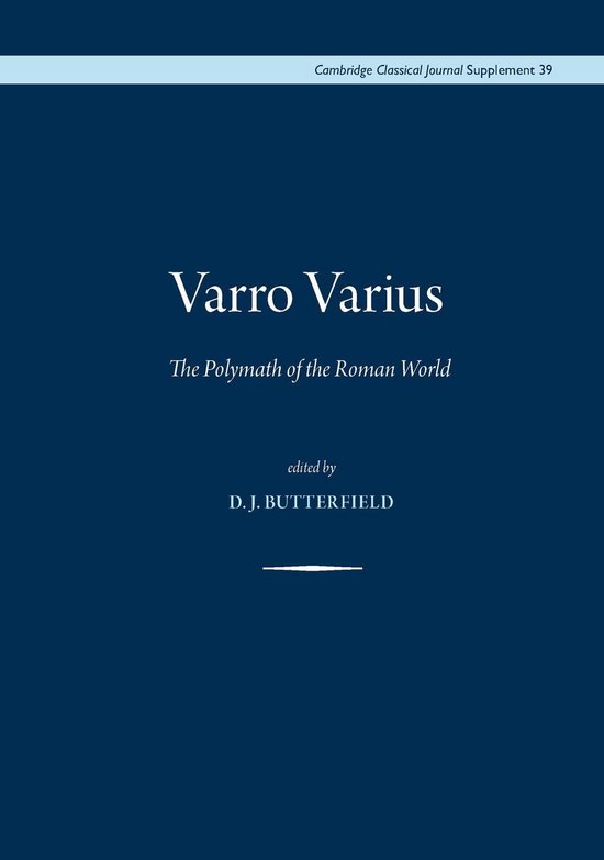 Cambridge Classical Journal Supplements 39 - Varro varius - cover