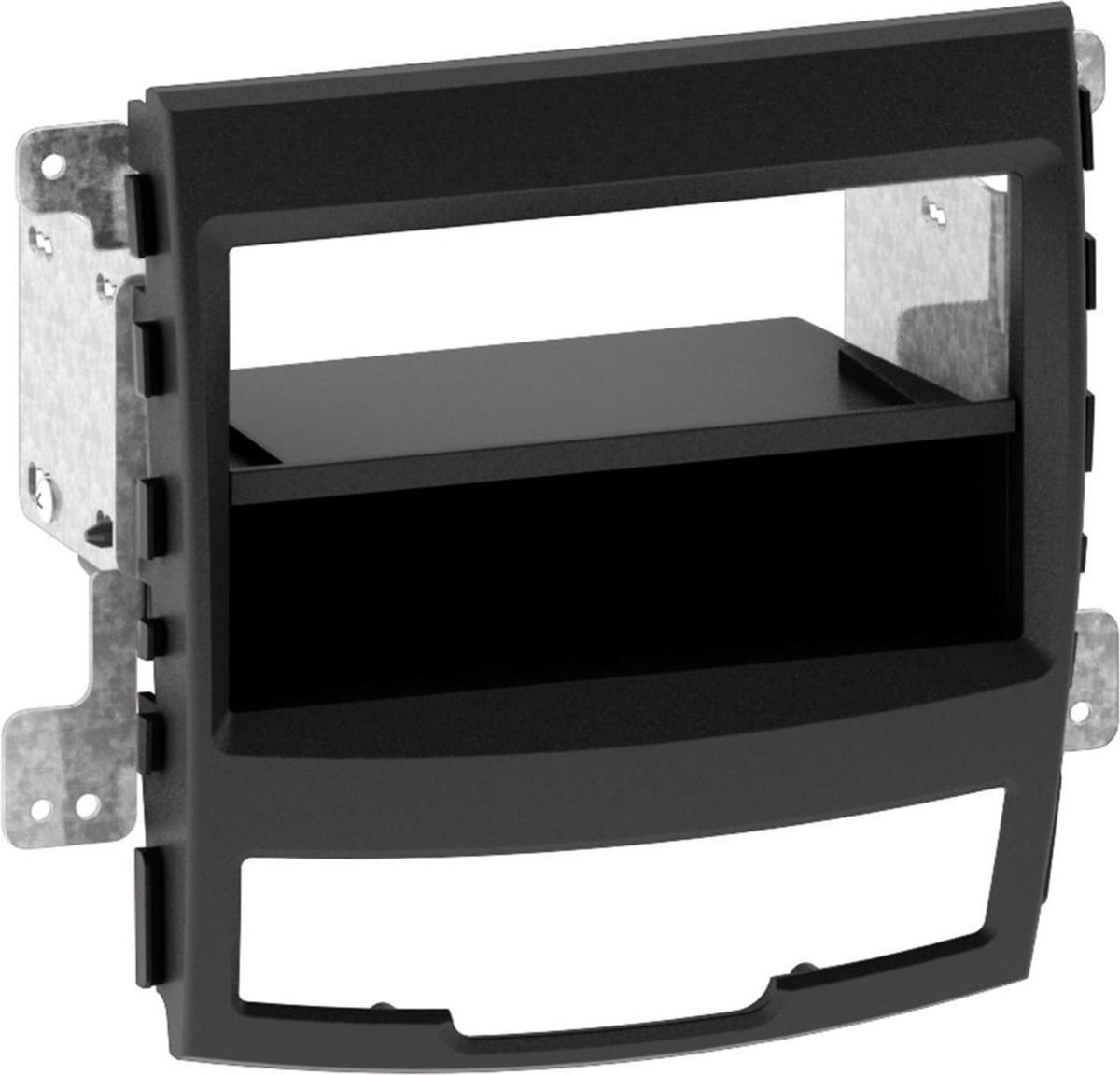 2-DIN Paneel geschikt voor SsangYong Korando 2010-2013 Kleur: Zwart
