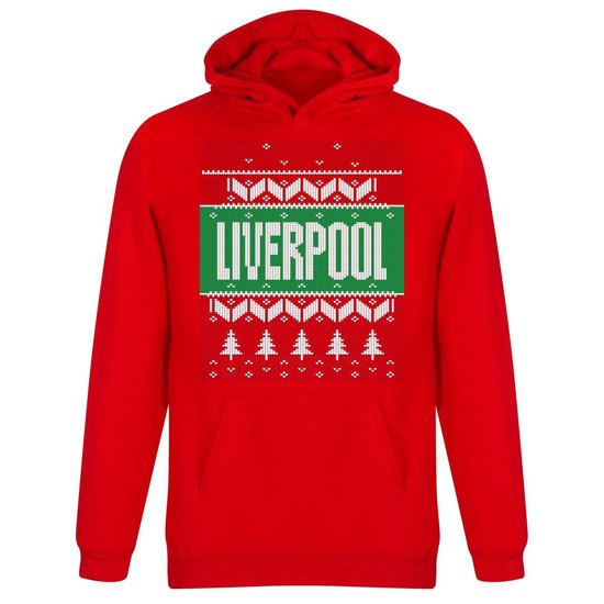 | Liverpool Kerst Hooded Sweater Rood Kinderen Liverpool hooded sweater