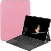 Case2go - Tablet Hoes geschikt voor Microsoft Surface Go 2 - Tri-Fold Book Case - Roze