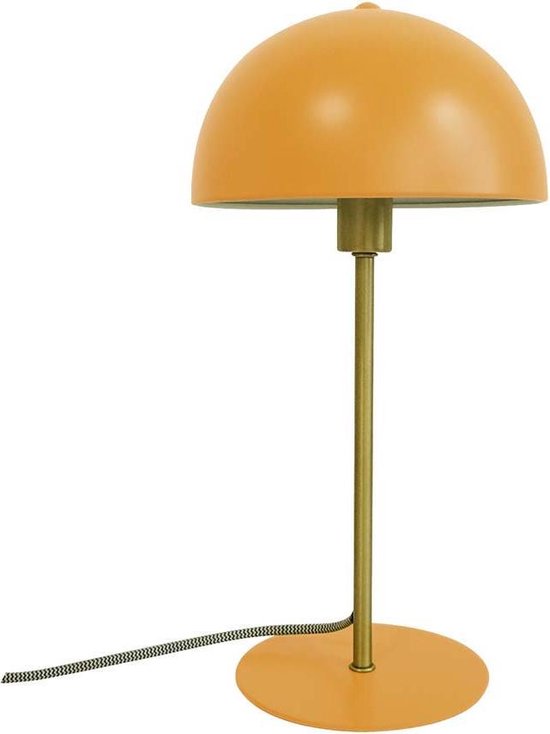 gewelddadig Pak om te zetten zwart Leitmotiv Bonnet tafellamp - 40 cm hoog - E14 - geel en goud | bol.com