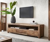 Tv-meubel  Indra sheesham natuur 200 cm 3 laden 1 vak