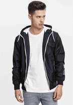 Urban Classics Windrunner jacket -4XL- Contrast Zwart/Wit