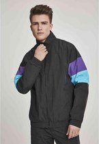 Urban Classics Trainings jacket -2XL- 3-Tone Crinkle Zwart