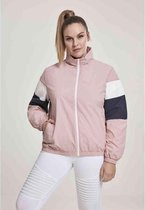 Urban Classics - 3-Tone Crinkle Trainings jacket - S - Roze