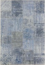 Patchwork Vloerkleed Dices - Denim Blue 240x330 cm