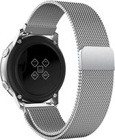 Milanees bandje zilver geschikt voor Samsung Galaxy Watch Active