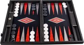 Zwart Eiken Rood Backgammon spel - Prachtig 48x30 cm - Kist Top Kwaliteit Klasse en Geweldig