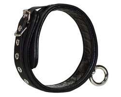 Verstelbare lederen halsband