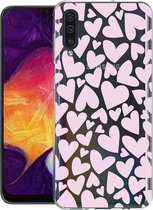 iMoshion Design voor de Samsung Galaxy A50 / A30s hoesje - Hartjes - Roze