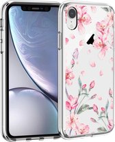 iMoshion Hoesje Geschikt voor iPhone Xr Hoesje Siliconen - iMoshion Design hoesje - Roze / Meerkleurig / Transparant / Blossom Watercolor