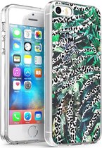 iMoshion Design voor de iPhone 5 / 5s / SE hoesje - Jungle - Wit / Zwart / Groen