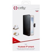 Celly - Huawei P Smart (2018) - Wally Bookcase Black - Openklap Hoesje Huawei P Smart - Huawei Case Black