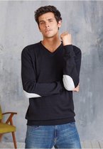 Kariban Heren Pullover V-hals 100% Katoen Zwart - M