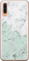 Samsung A50/A30s hoesje siliconen - Marmer mint mix | Samsung Galaxy A50/A30s case | mint | TPU backcover transparant