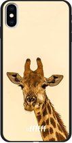 iPhone Xs Max Hoesje TPU Case - Giraffe #ffffff
