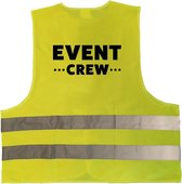 Event crew vest / hesje geel met reflecterende strepen voor volwassenen - personeel - veiligheidshesjes / veiligheidsvesten