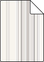 Proefstaal ESTAhome behang strepen grijs en beige - 138805 - 26,5 x 21 cm