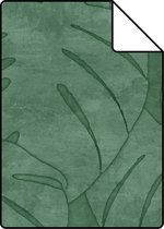 Proefstaal ESTAhome behangpapier monstera bladeren donkergroen - 139004 - 26,5 x 21 cm