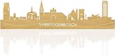 Skyline 's-Hertogenbosch Eikenhout - 100 cm - Woondecoratie - Wanddecoratie - Meer steden beschikbaar - Woonkamer idee - City Art - Steden kunst - Cadeau voor hem - Cadeau voor haar - Jubileum - Trouwerij - WoodWideCities