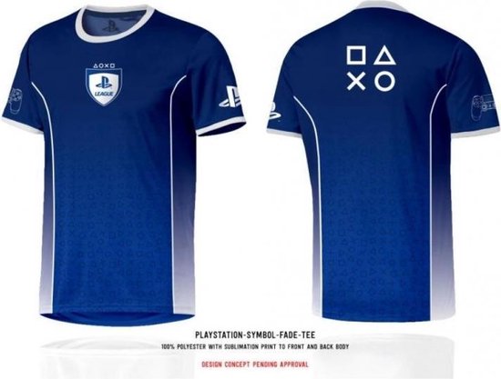 Playstation - League Symbol Fade Men T-Shirt - Blue - XXL