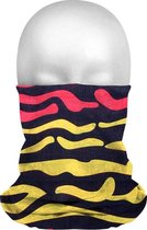 Multifunctionele morf sjaal gekleurde tijger print voor volwassenen - zwart/geel/rood - Gezichts bedekkers - Maskers voor mond - Windvangers
